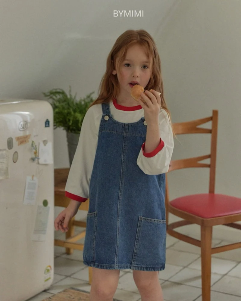 Bymimi - Korean Children Fashion - #childofig - Mini Denim One-piece - 4