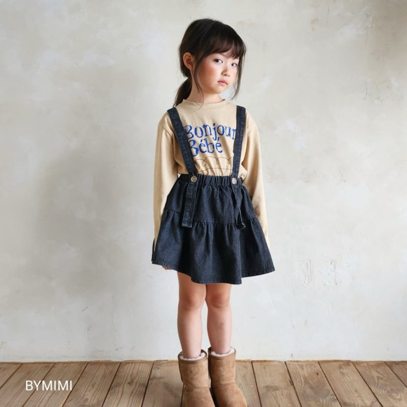 Bymimi - Korean Children Fashion - #childofig - Juju Suspender Denim Skirt