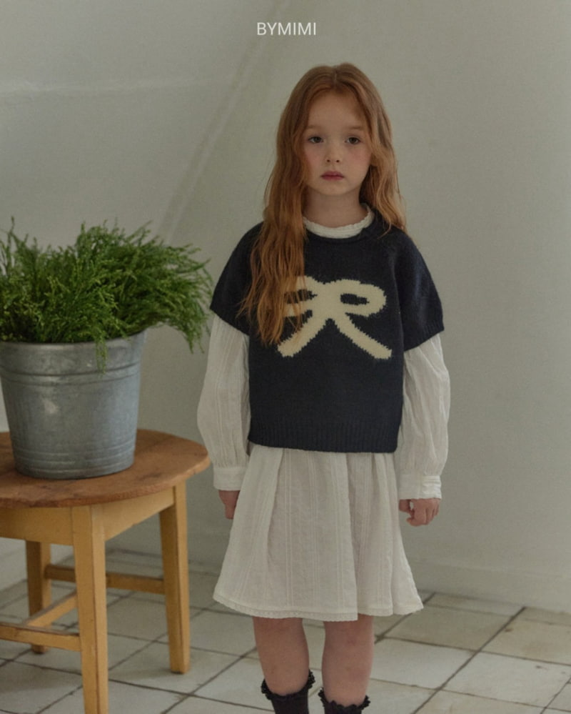 Bymimi - Korean Children Fashion - #discoveringself - Ribbon Knit Pullover - 5