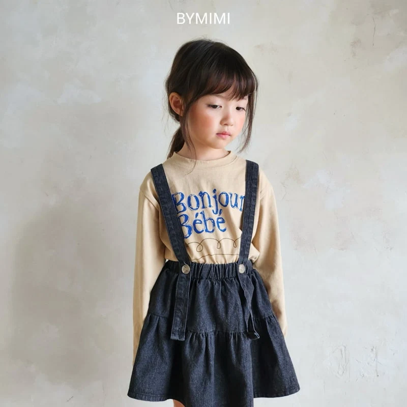 Bymimi - Korean Children Fashion - #designkidswear - Juju Suspender Denim Skirt - 4