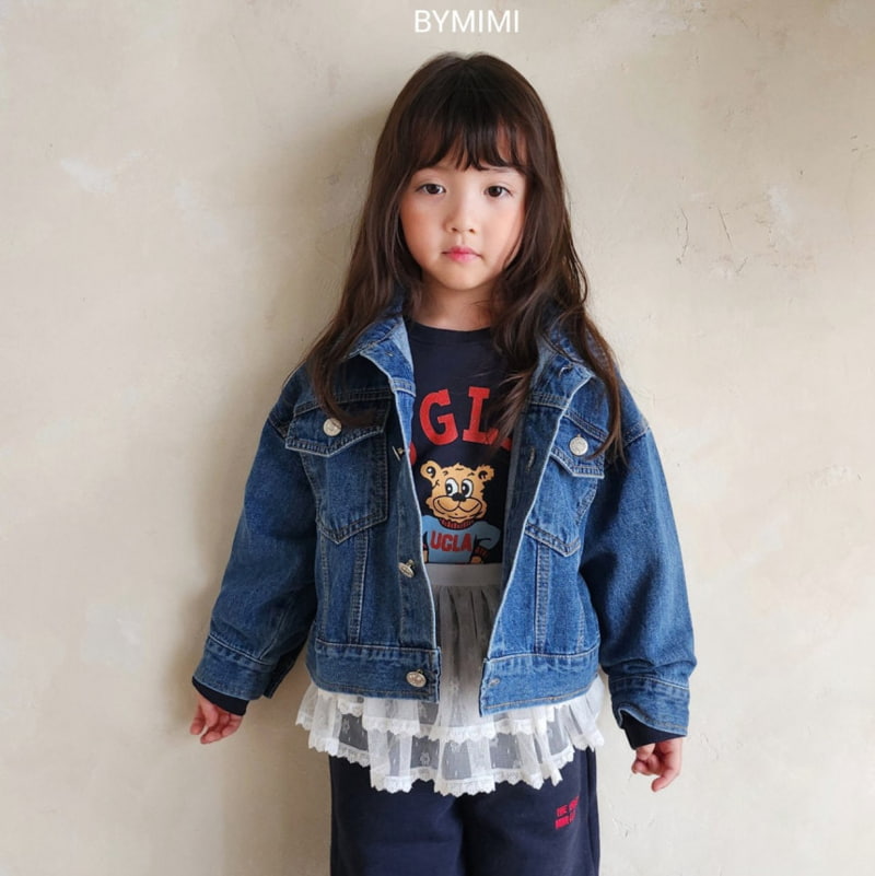 Bymimi - Korean Children Fashion - #Kfashion4kids - Denim Crop Jacket - 4