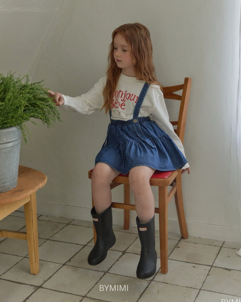 Bymimi - Korean Children Fashion - #magicofchildhood - Juju Suspender Denim Skirt - 11