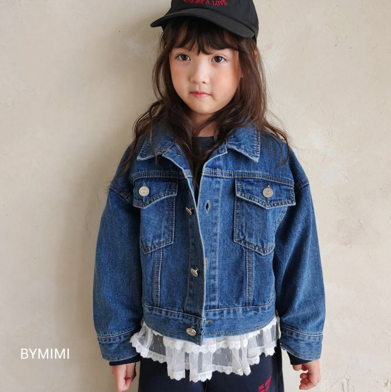 Bymimi - Korean Children Fashion - #minifashionista - Denim Crop Jacket - 6