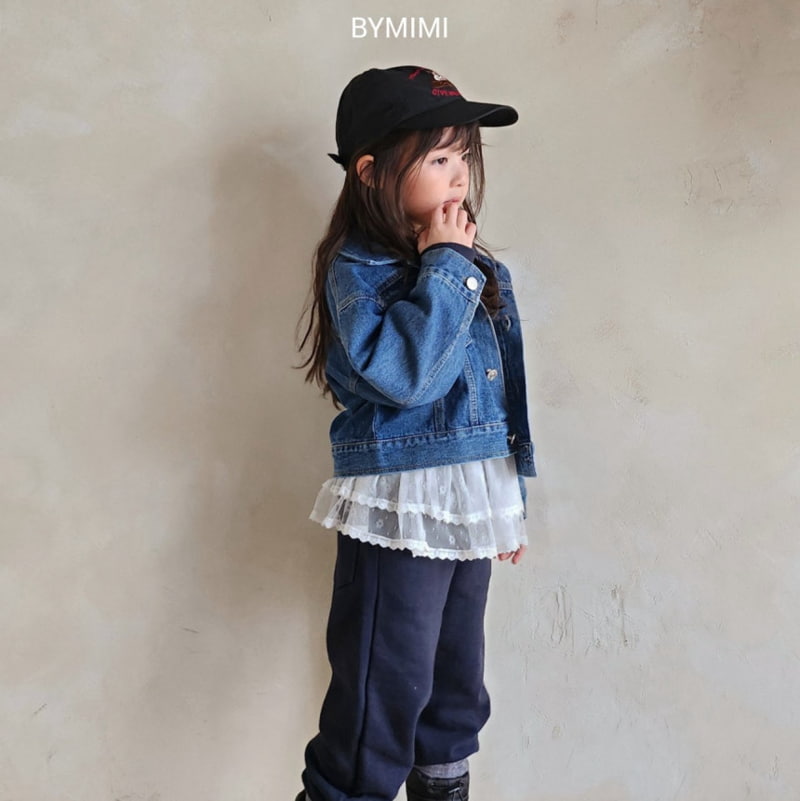 Bymimi - Korean Children Fashion - #prettylittlegirls - Denim Crop Jacket - 7