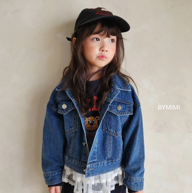 Bymimi - Korean Children Fashion - #stylishchildhood - Denim Crop Jacket - 10