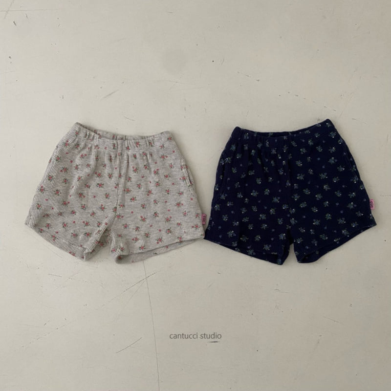 Cantucci Studio - Korean Children Fashion - #discoveringself - Waffle Flower Shorts