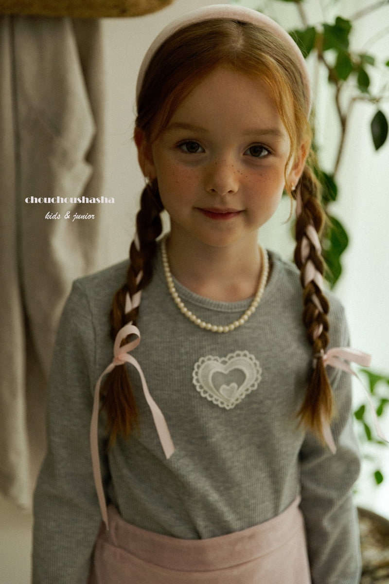 Chouchou Shasha - Korean Children Fashion - #Kfashion4kids - Love Rib Tee