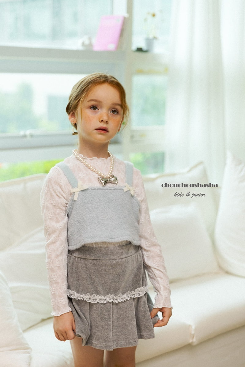 Chouchou Shasha - Korean Children Fashion - #kidsshorts - Lace Tee