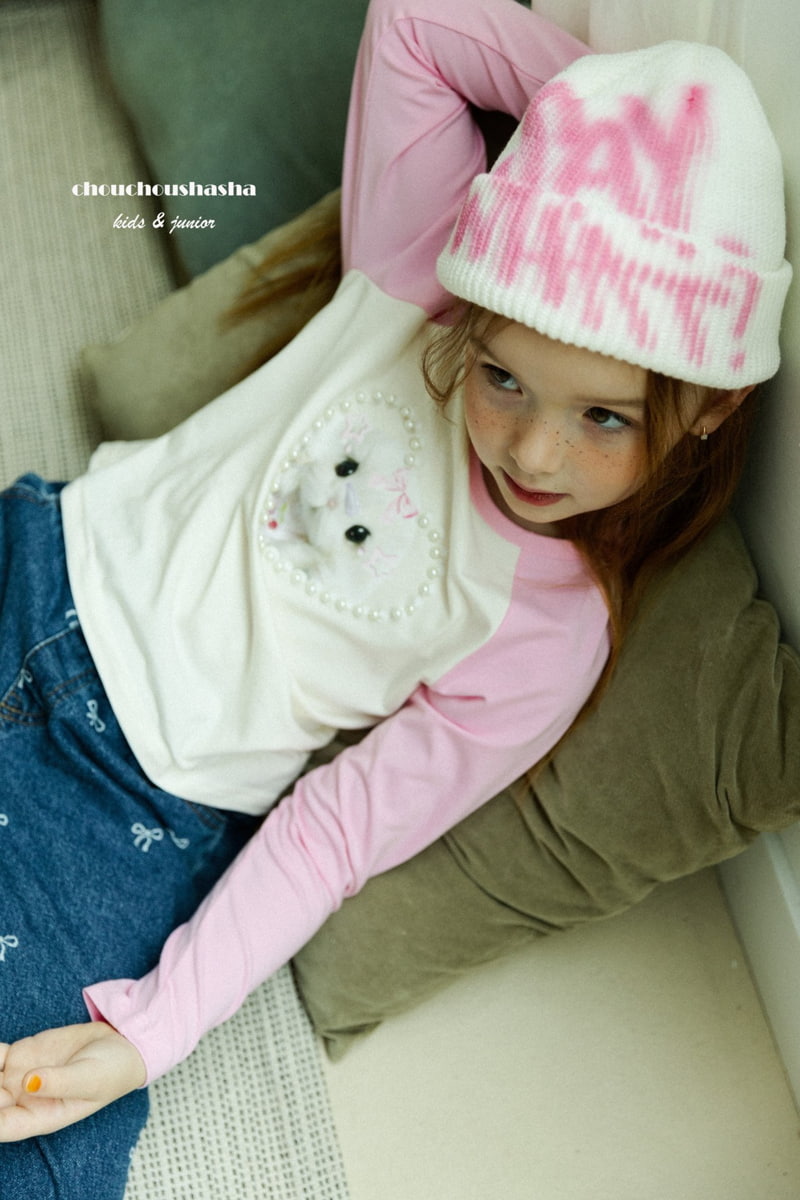 Chouchou Shasha - Korean Children Fashion - #kidsshorts - Joy Pearl Tee - 4