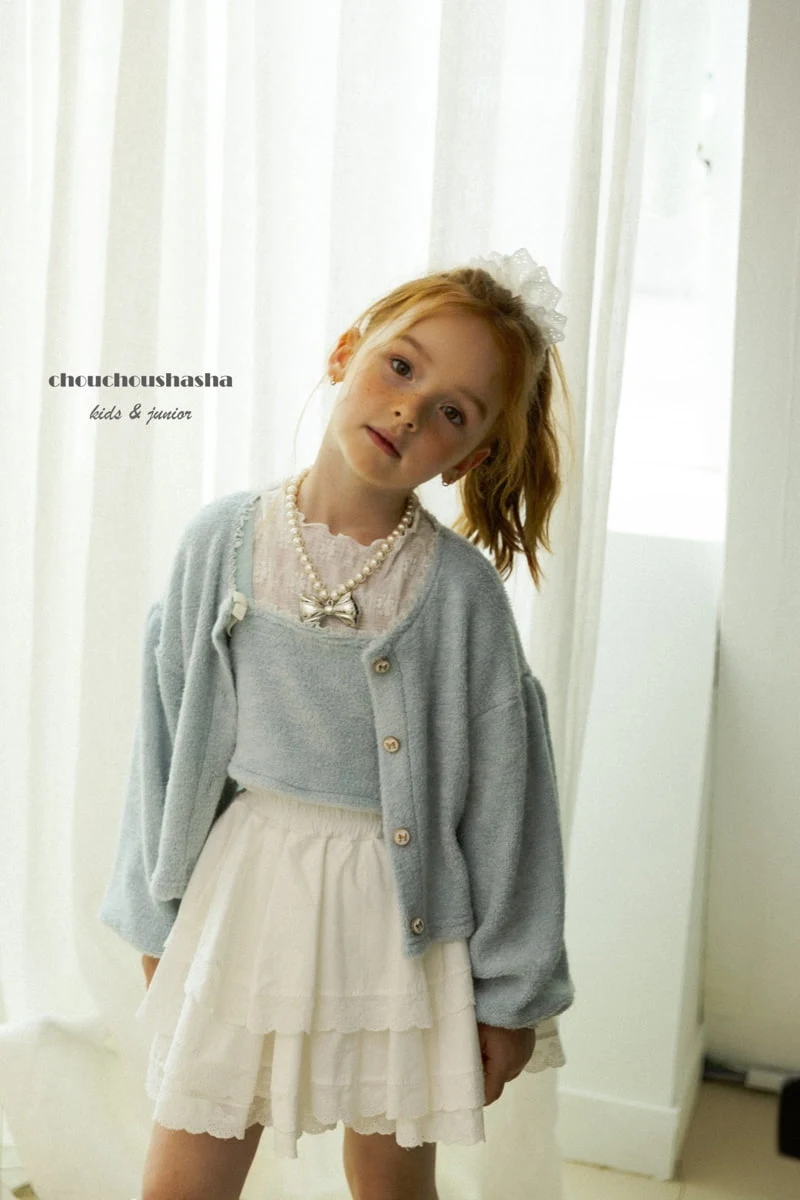 Chouchou Shasha - Korean Children Fashion - #prettylittlegirls - Charbet Bustier Cardigan Set