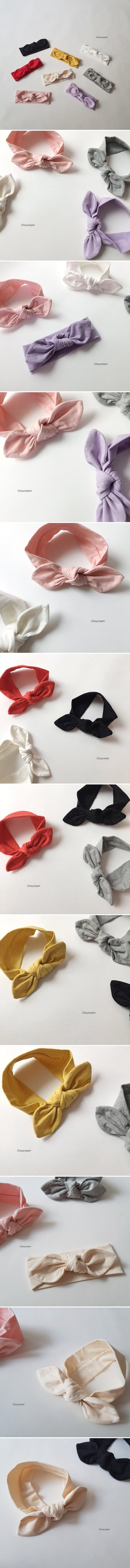 Choucream - Korean Baby Fashion - #babyoutfit - Rib Ribbon Hairband