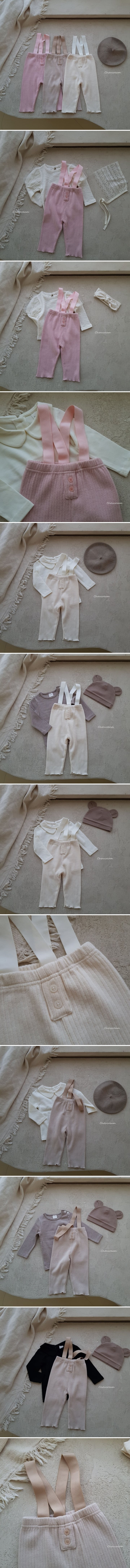 Choucream - Korean Baby Fashion - #babywear - Rib Suspender Pants