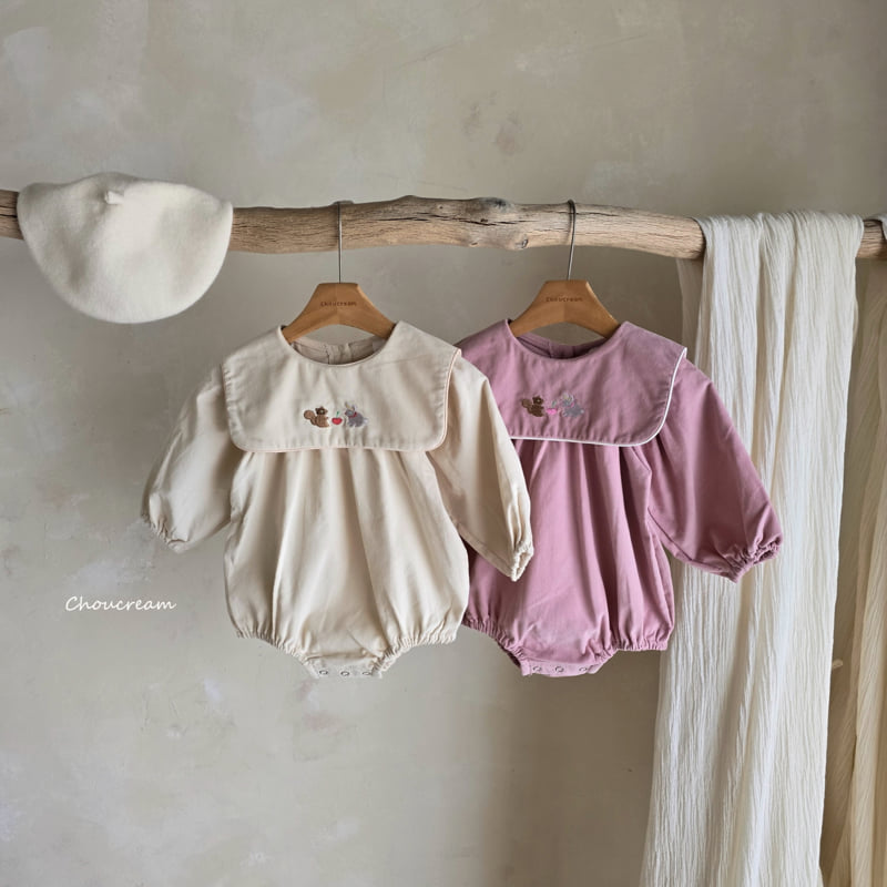 Choucream - Korean Children Fashion - #designkidswear - Tori Collar Bodysuit - 4