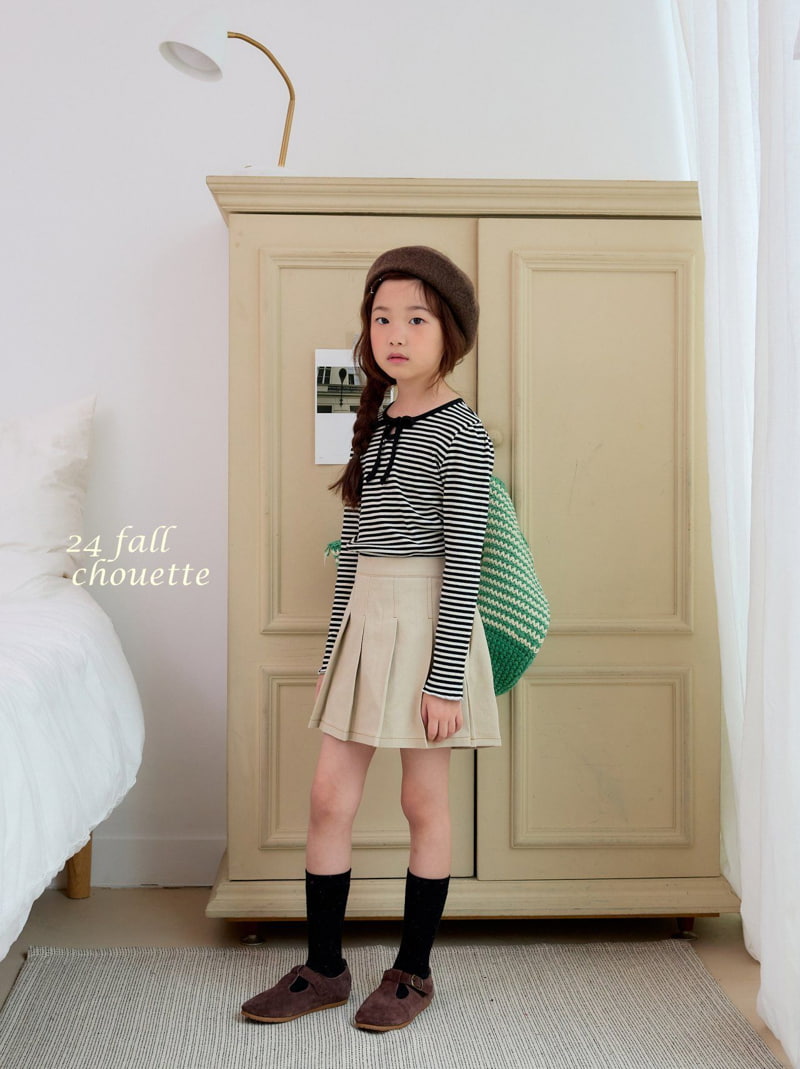 Chouette - Korean Children Fashion - #Kfashion4kids - Stripe Ribbon Puff Tee - 5