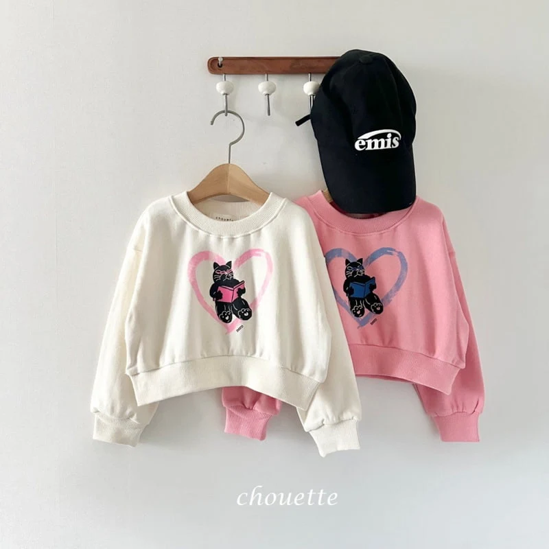 Chouette - Korean Children Fashion - #childofig - Heart Nero Sweatshirts