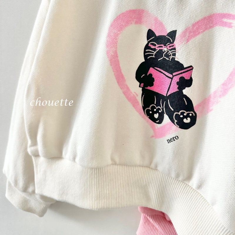 Chouette - Korean Children Fashion - #childrensboutique - Heart Nero Sweatshirts - 2