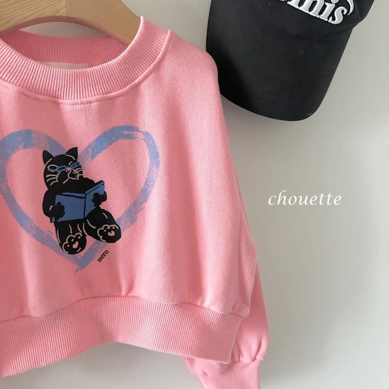 Chouette - Korean Children Fashion - #designkidswear - Heart Nero Sweatshirts - 3