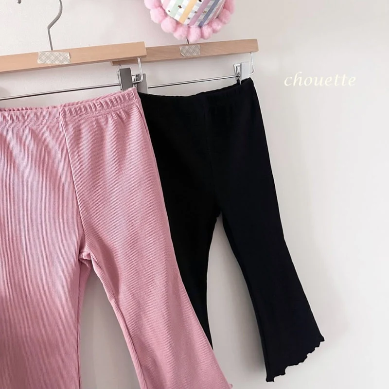 Chouette - Korean Children Fashion - #fashionkids - Milkey Rib Bootscut Leggings - 2