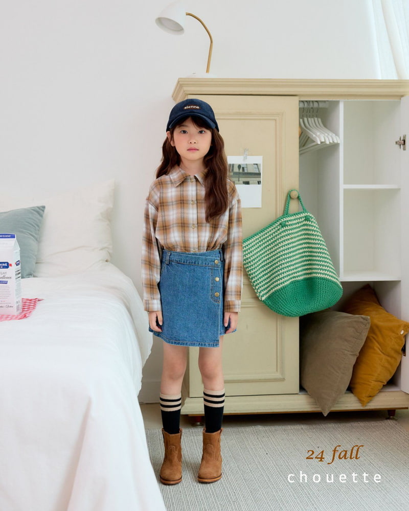 Chouette - Korean Children Fashion - #fashionkids - Brownie Check Shirt - 7