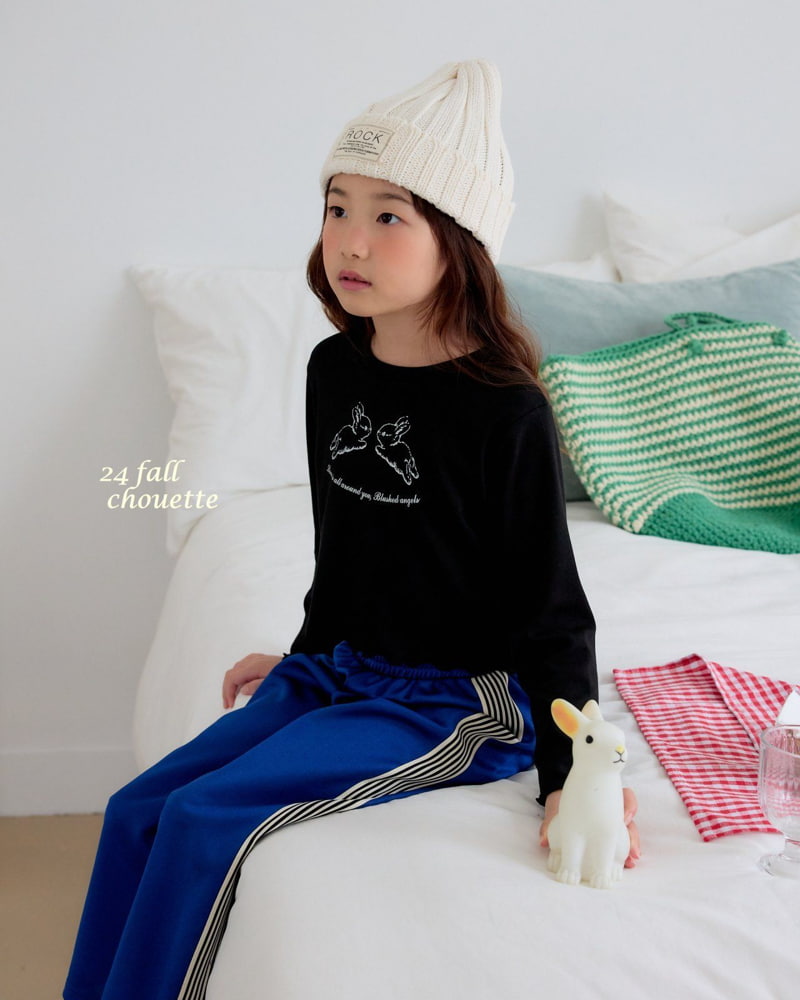 Chouette - Korean Children Fashion - #kidsshorts - Angel Rabbit Span Tee - 12