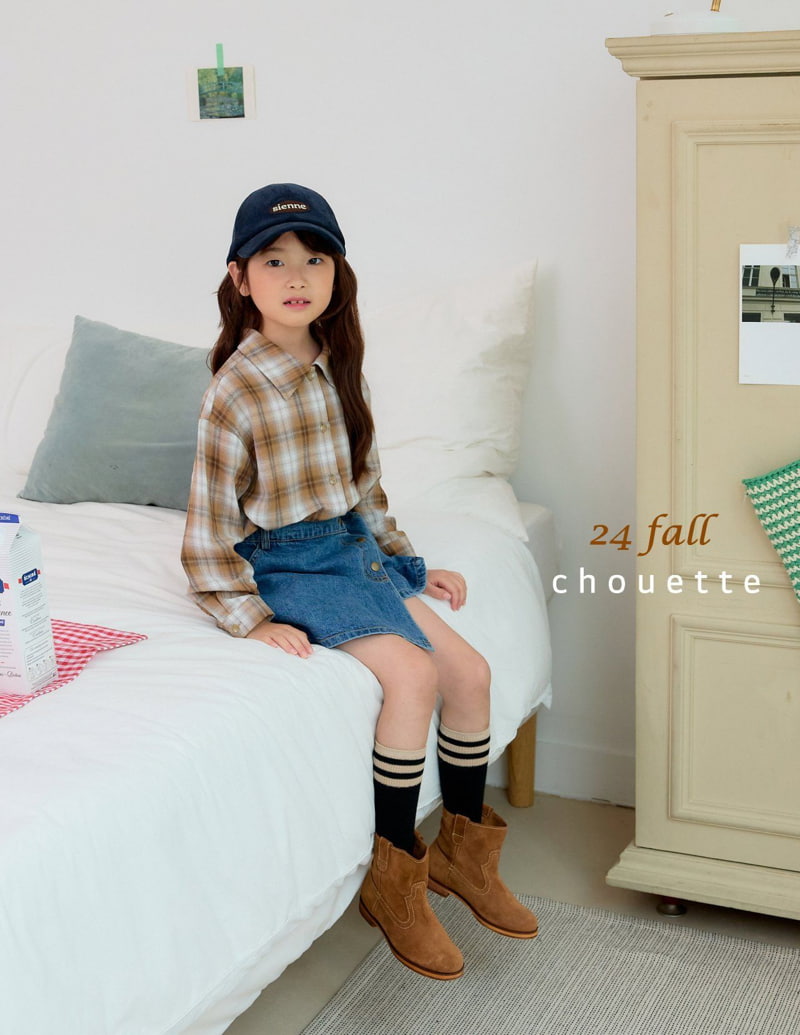 Chouette - Korean Children Fashion - #kidsshorts - Brownie Check Shirt - 8