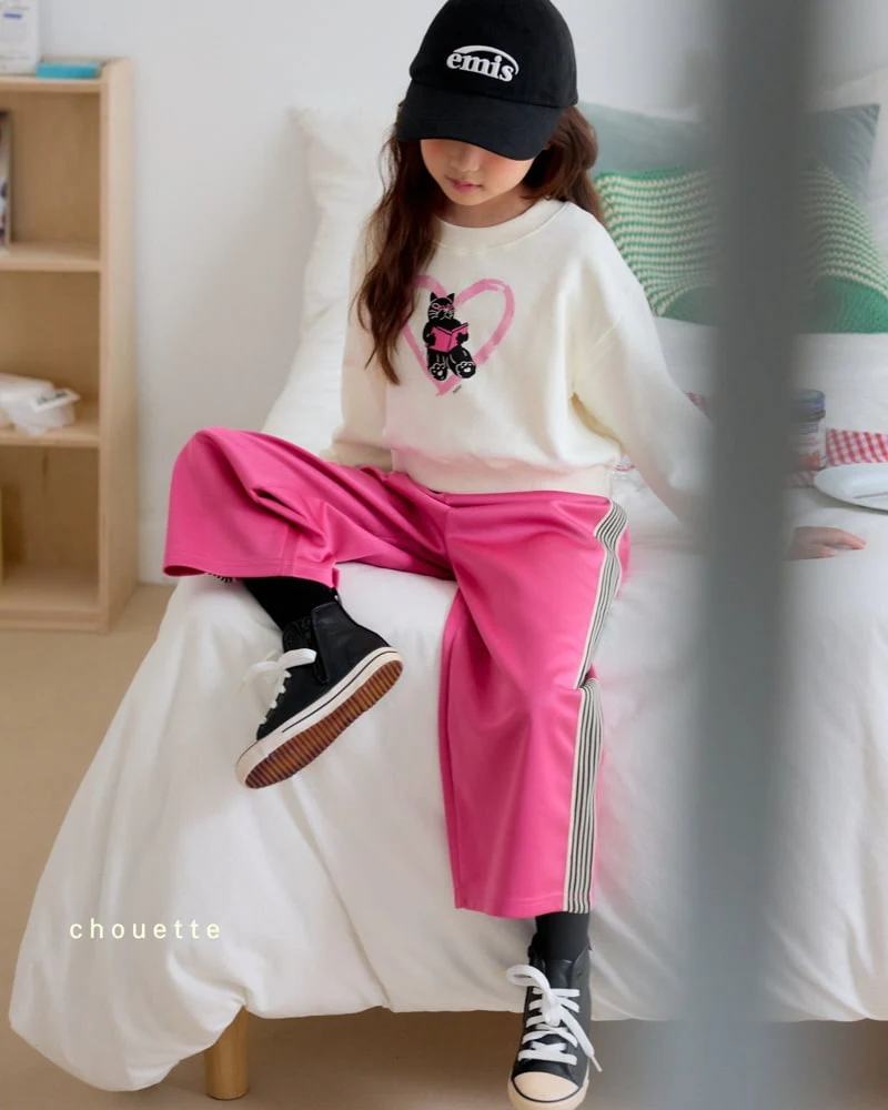 Chouette - Korean Children Fashion - #kidsshorts - Heart Nero Sweatshirts - 6