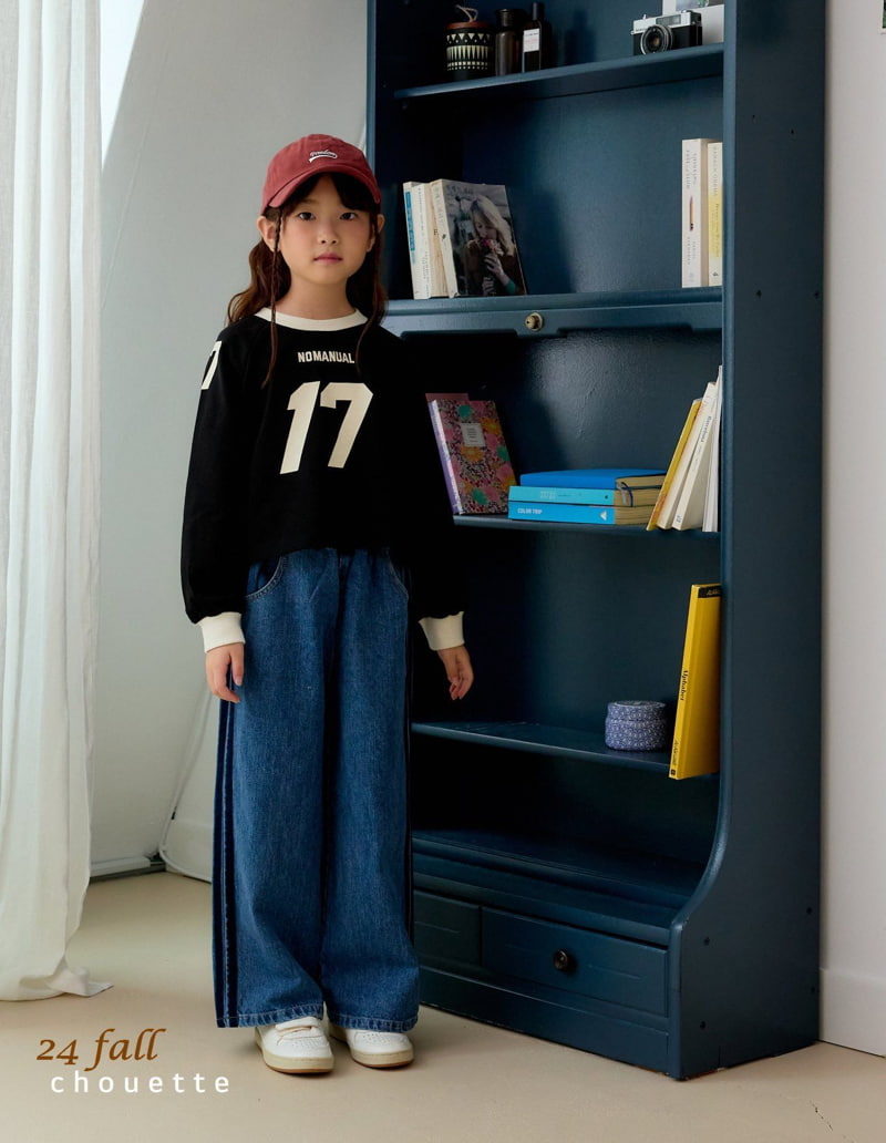 Chouette - Korean Children Fashion - #kidsstore - Line Denim Wide Pants - 7