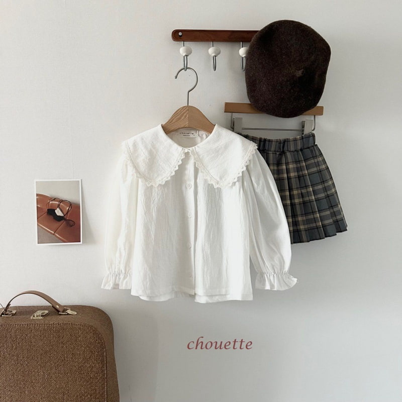 Chouette - Korean Children Fashion - #minifashionista - Mink Form Collar Blouse