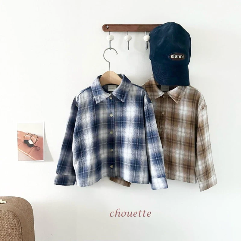 Chouette - Korean Children Fashion - #prettylittlegirls - Brownie Check Shirt