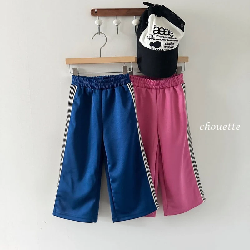 Chouette - Korean Children Fashion - #toddlerclothing - Tape Line Banding Pants