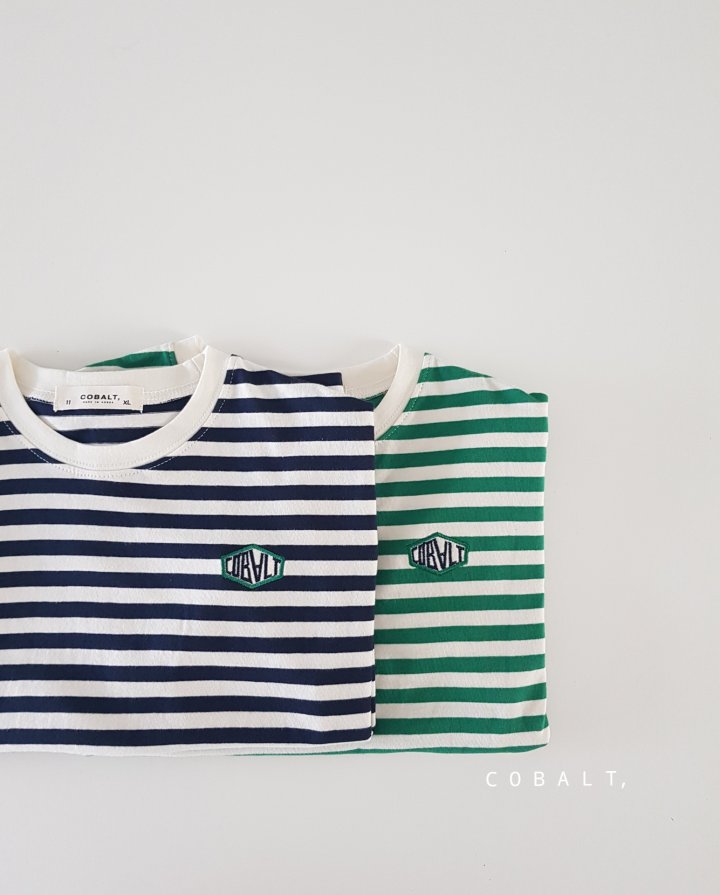 Cobalt - Korean Junior Fashion - #Kfashion4kids - Embroidery Stripe Tee