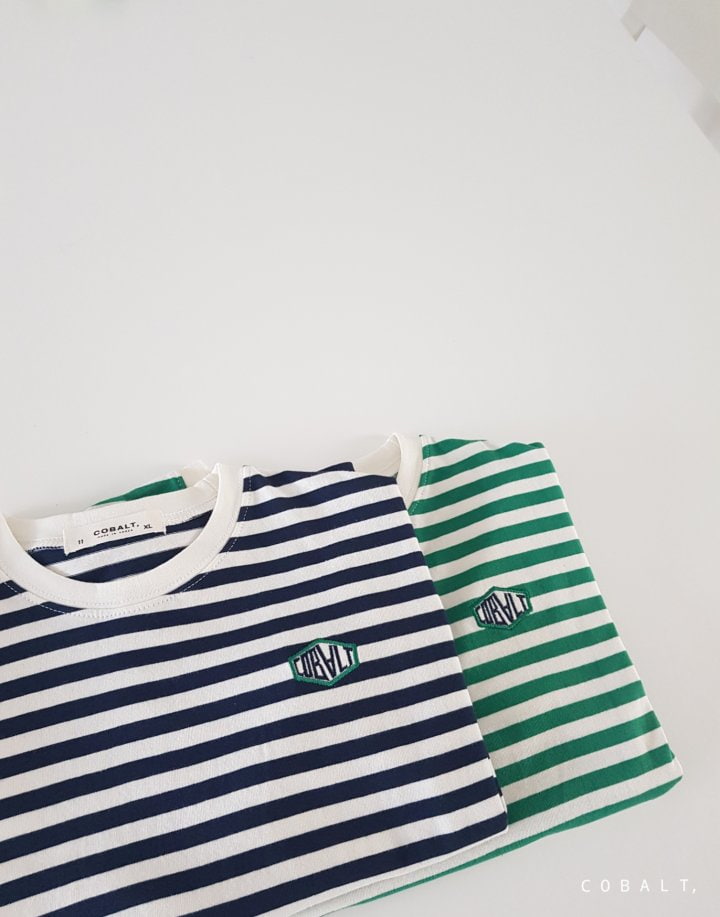 Cobalt - Korean Junior Fashion - #childofig - Embroidery Stripe Tee - 9