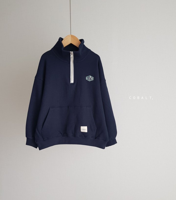 Cobalt - Korean Junior Fashion - #childofig - C Half Zip-up Pullover - 4