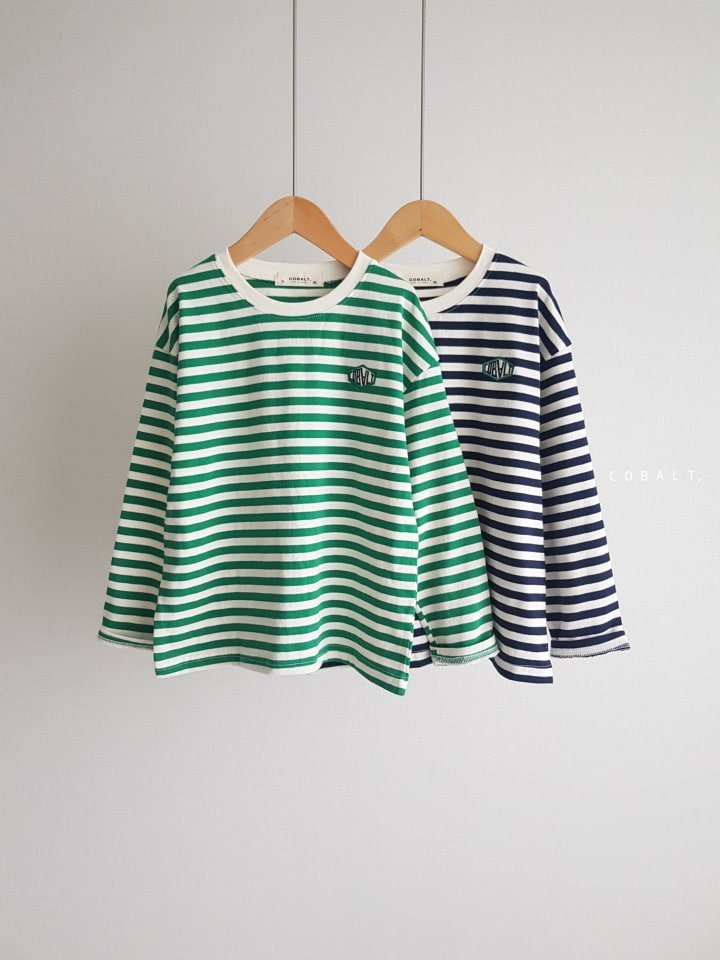 Cobalt - Korean Junior Fashion - #discoveringself - Embroidery Stripe Tee - 12