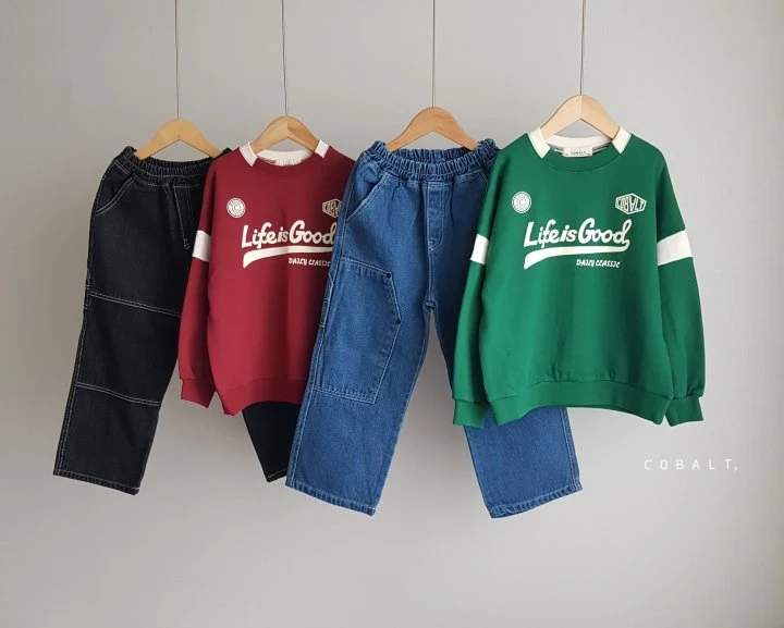 Cobalt - Korean Junior Fashion - #stylishchildhood - Life Sweatshirts - 6