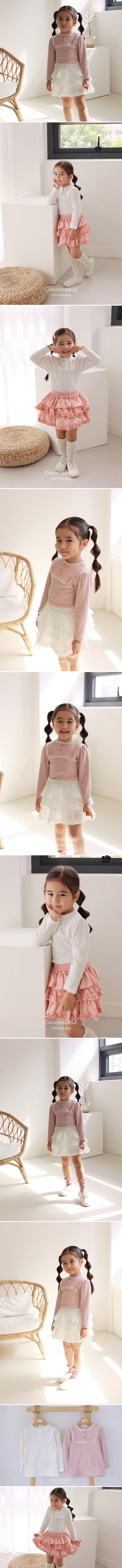 Coco Rabbit - Korean Children Fashion - #discoveringself - Rib Button Tee