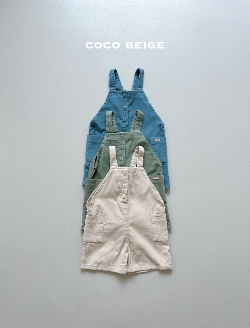 Coco beige - Korean Children Fashion - #Kfashion4kids - Rib Danny Overalls