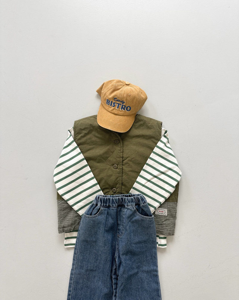 Coco beige - Korean Children Fashion - #childofig - Saint Stripe Tee - 4