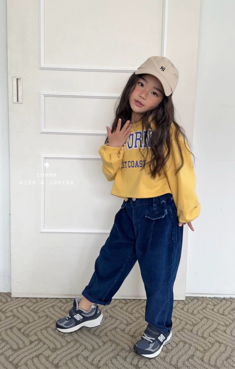 Comma - Korean Children Fashion - #childofig - Denim Corduroy Pants - 3