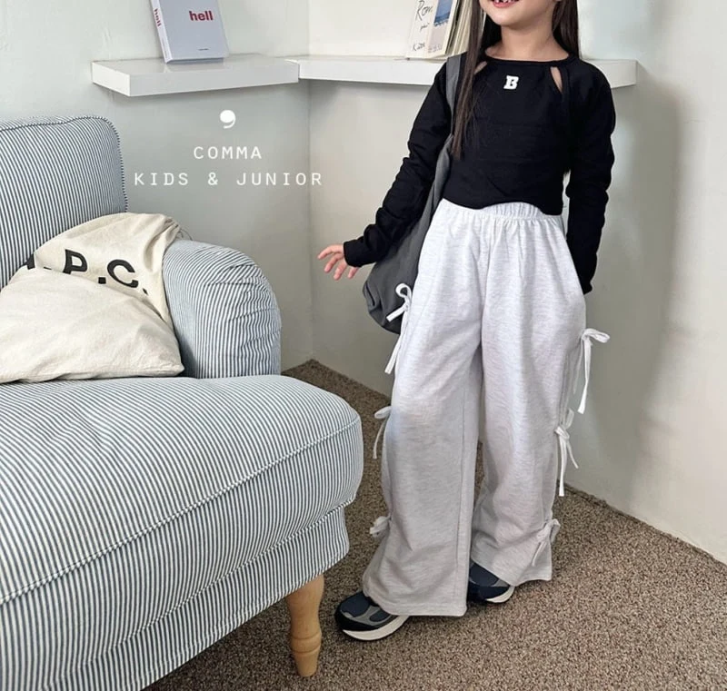 Comma - Korean Children Fashion - #childrensboutique - Ribbon Wide Pants