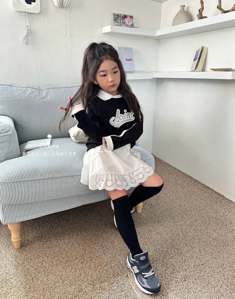 Comma - Korean Children Fashion - #childrensboutique - Collar Line Tee - 11