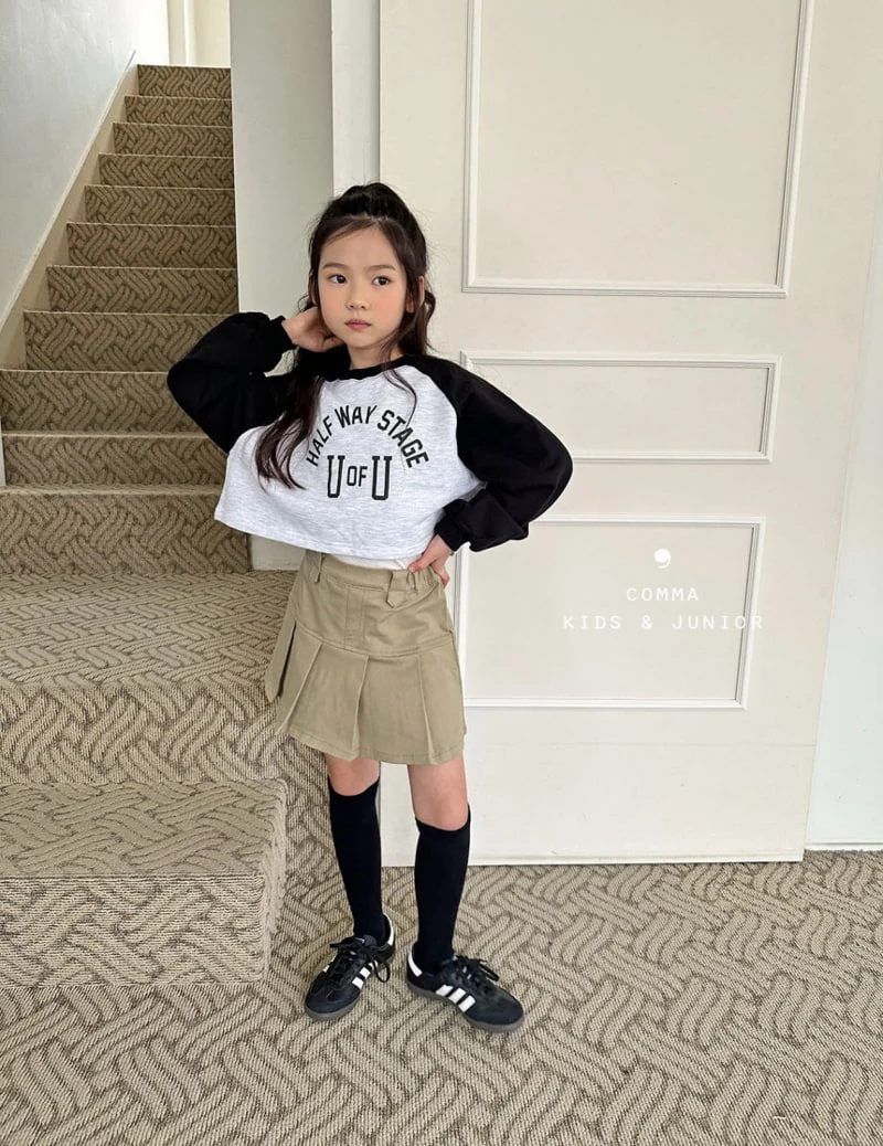 Comma - Korean Children Fashion - #designkidswear - Raglan Crop Tee - 7