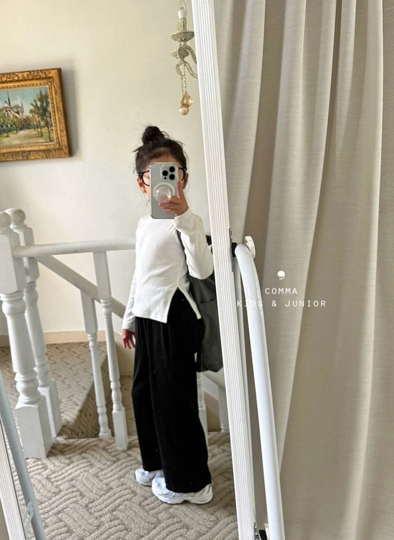 Comma - Korean Children Fashion - #designkidswear - Side Slit Tee - 10