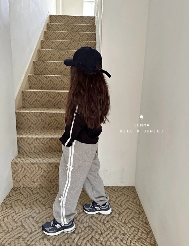 Comma - Korean Children Fashion - #designkidswear - Ribbon Jogger Pants - 9