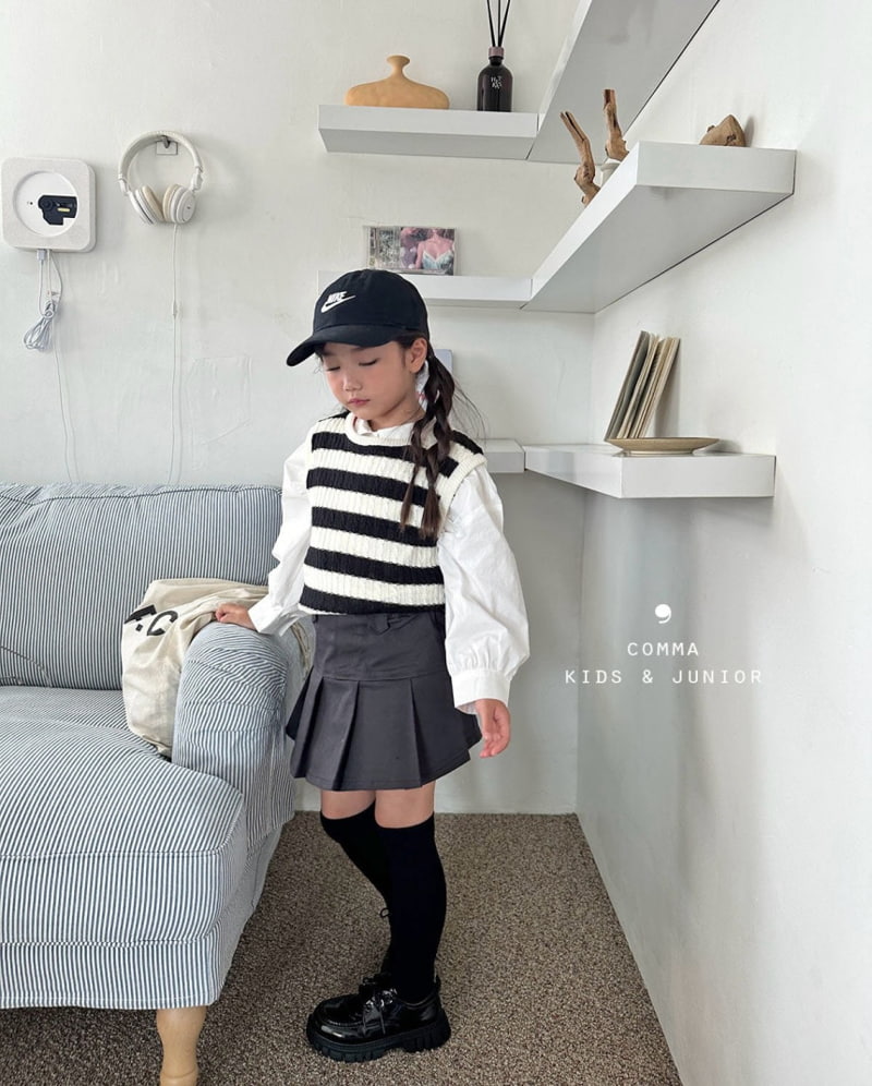 Comma - Korean Children Fashion - #discoveringself - Cotton Pleats Skirt - 9