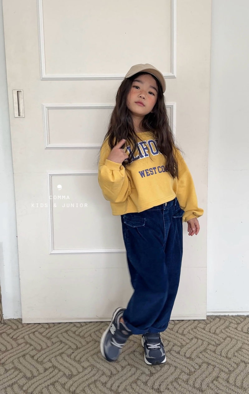 Comma - Korean Children Fashion - #discoveringself - Denim Corduroy Pants - 7