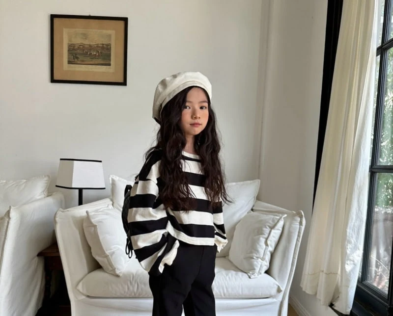 Comma - Korean Children Fashion - #fashionkids - Big Stripe Sweatshirts