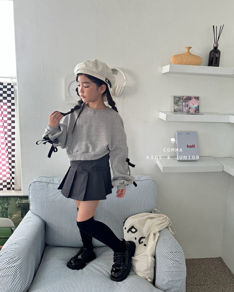 Comma - Korean Children Fashion - #fashionkids - String Ribbon Sweatshirts - 4