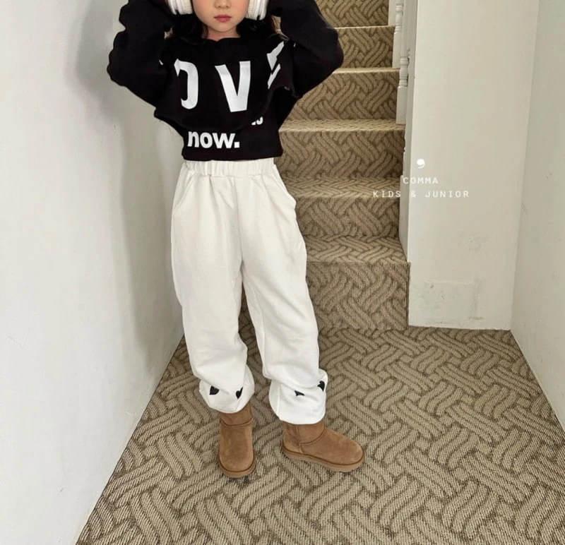 Comma - Korean Children Fashion - #kidsshorts - Heart Jogger Pants