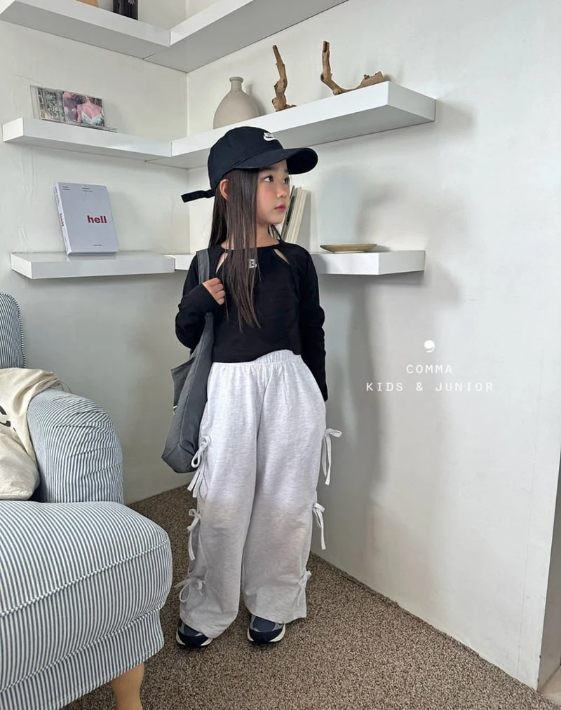 Comma - Korean Children Fashion - #kidsstore - Ribbon Wide Pants - 6